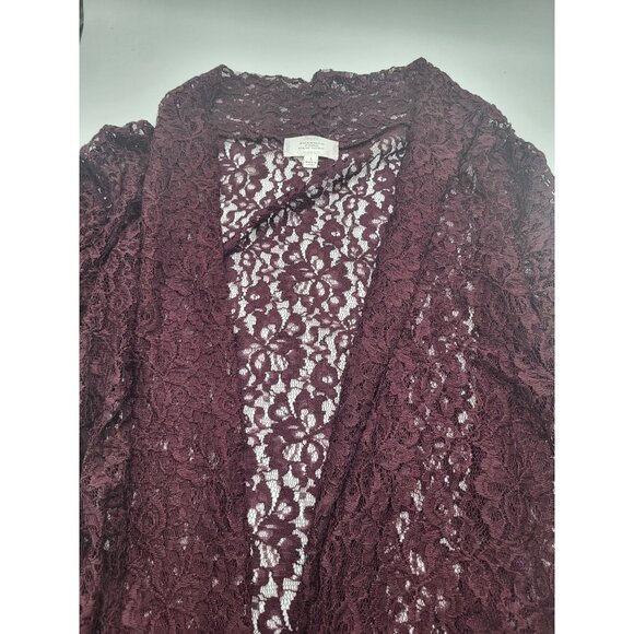 SHANNON FORD NEW YORK LG Open Front Lace Cardigan Whimsigoth Romantic Feminine - Picture 5 of 9